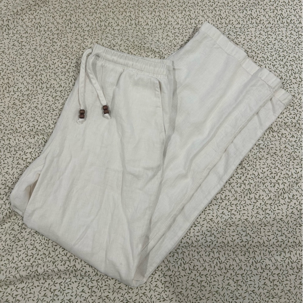 Women’s White Linen Pants